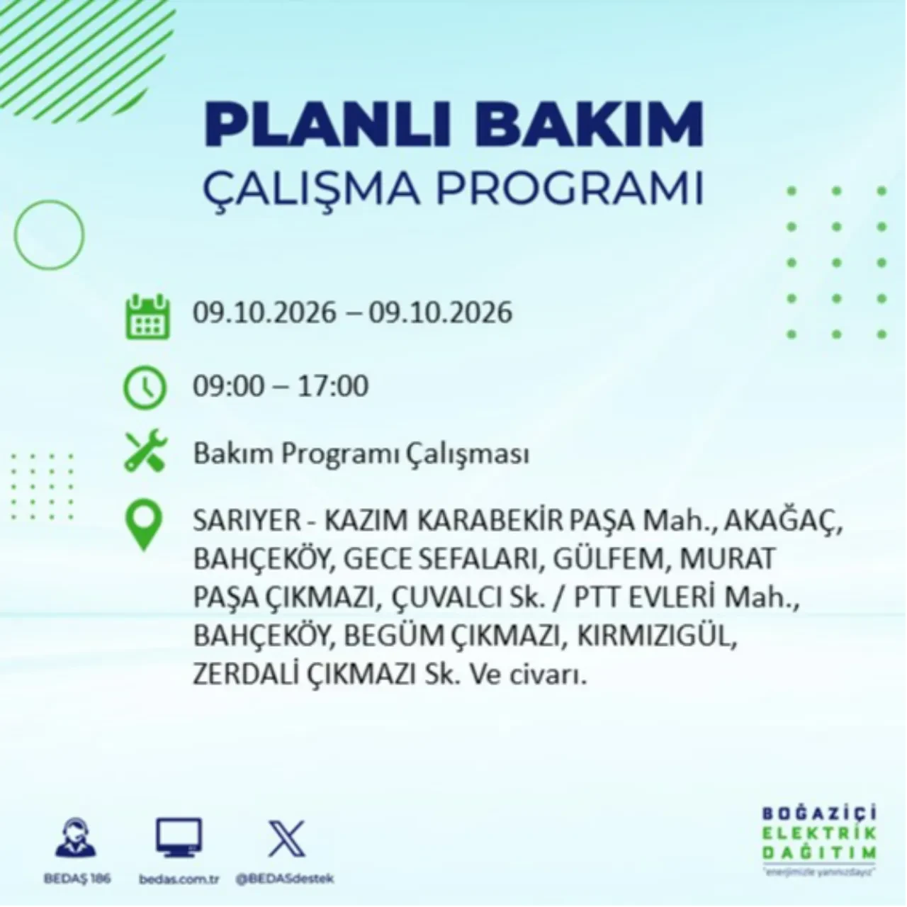 BEDAŞ uyardı! Bu ilçelere 8 saat elektrik verilmeyecek! Hangi ilçelerde elektrik kesintisi olacak? Esenler, Esenyurt, Bahçelievler, Kağıthane elektrik kesintisi...