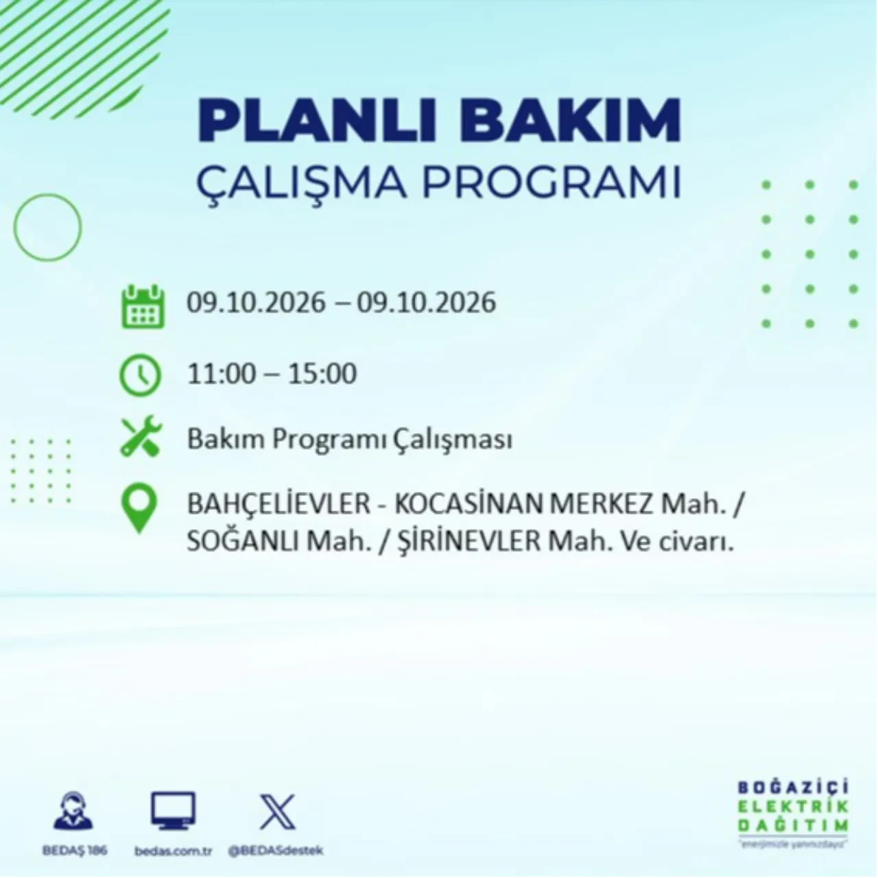 BEDAŞ uyardı! Bu ilçelere 8 saat elektrik verilmeyecek! Hangi ilçelerde elektrik kesintisi olacak? Esenler, Esenyurt, Bahçelievler, Kağıthane elektrik kesintisi...
