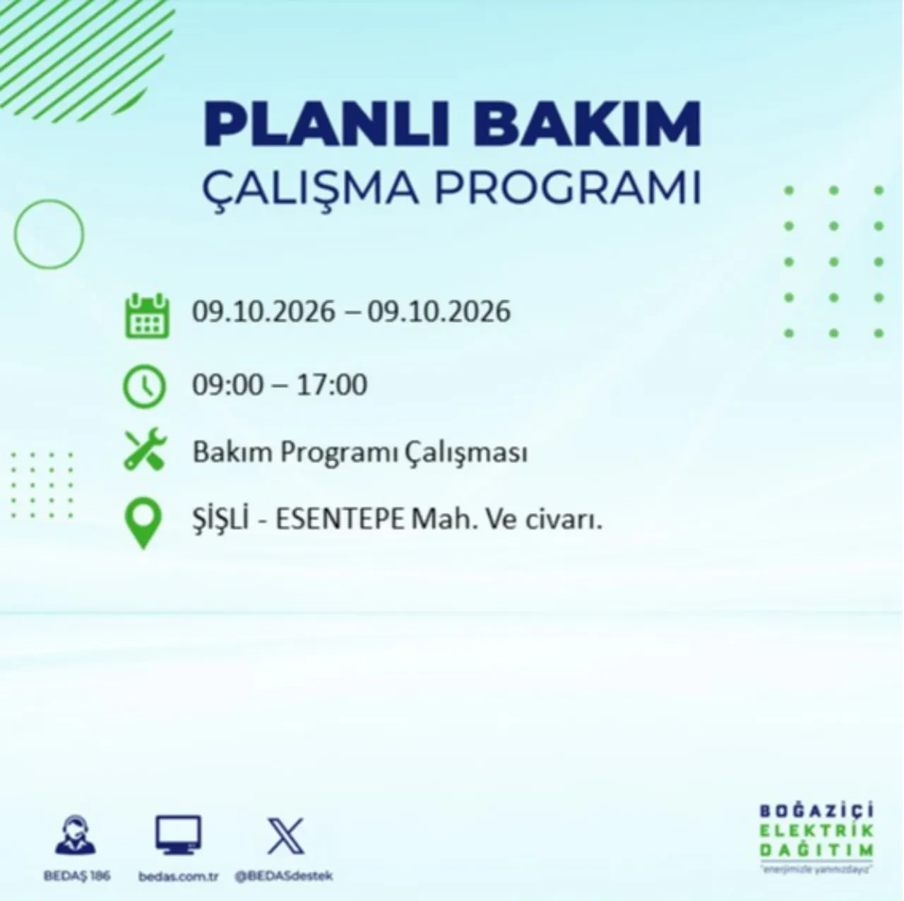 BEDAŞ uyardı! Bu ilçelere 8 saat elektrik verilmeyecek! Hangi ilçelerde elektrik kesintisi olacak? Esenler, Esenyurt, Bahçelievler, Kağıthane elektrik kesintisi...