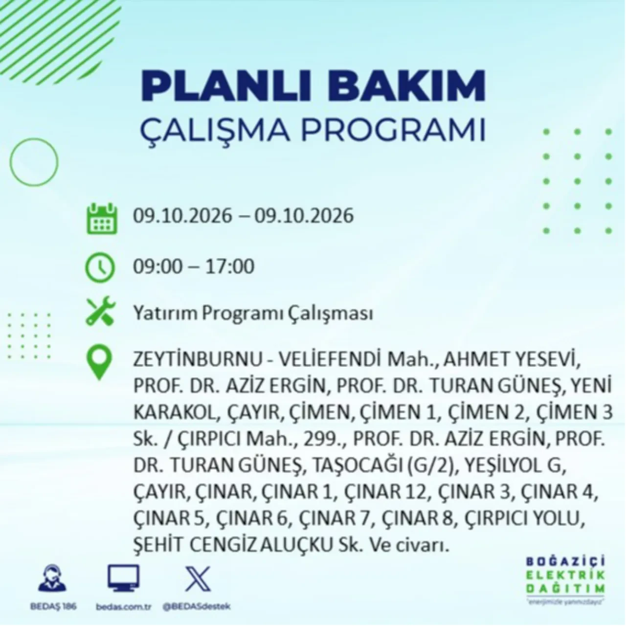 BEDAŞ uyardı! Bu ilçelere 8 saat elektrik verilmeyecek! Hangi ilçelerde elektrik kesintisi olacak? Esenler, Esenyurt, Bahçelievler, Kağıthane elektrik kesintisi...