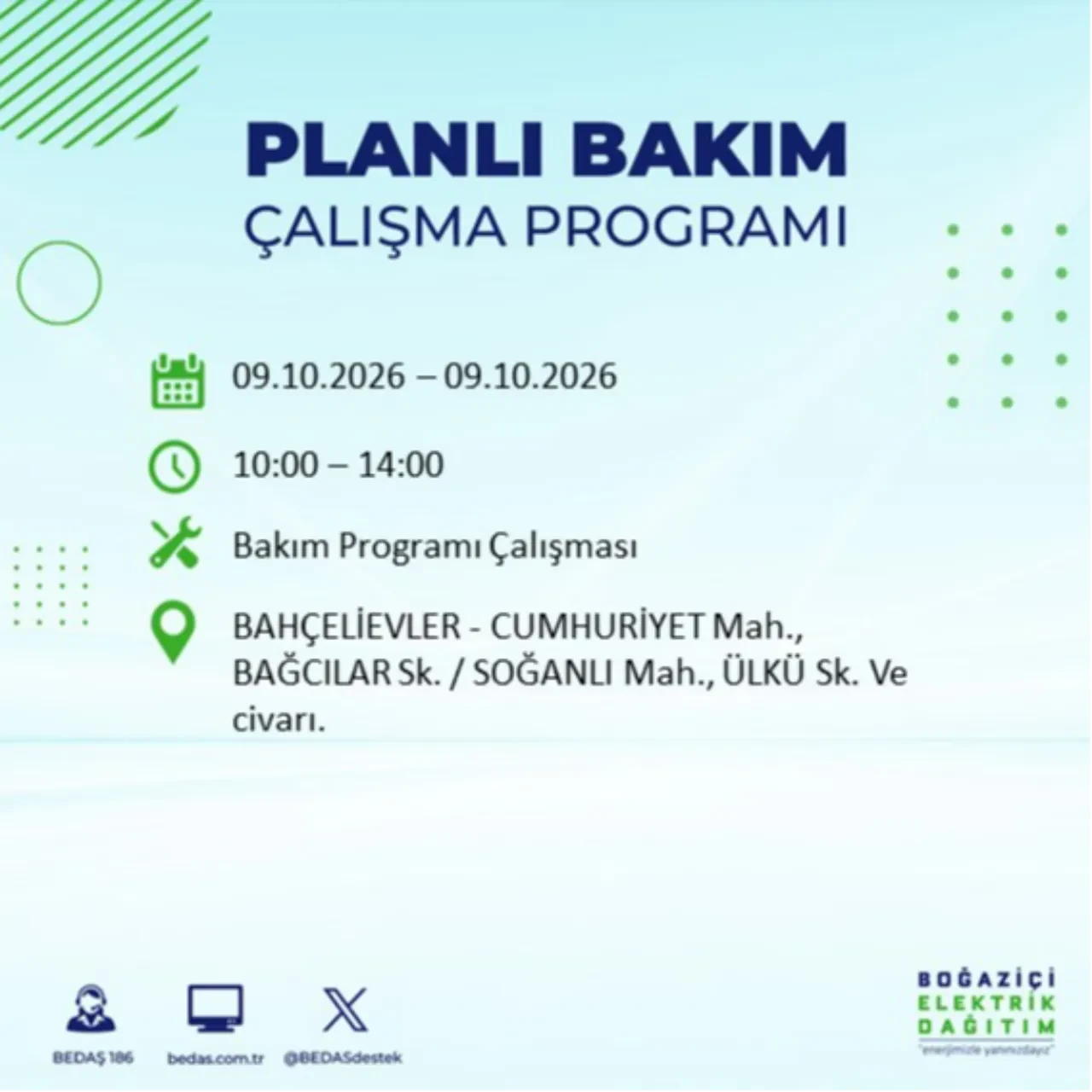 BEDAŞ uyardı! Bu ilçelere 8 saat elektrik verilmeyecek! Hangi ilçelerde elektrik kesintisi olacak? Esenler, Esenyurt, Bahçelievler, Kağıthane elektrik kesintisi...