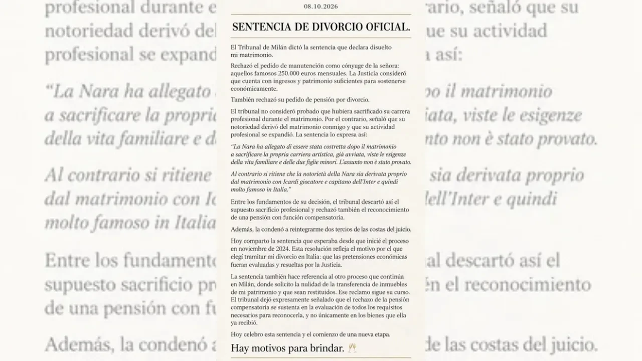 Mauro Icardi ve Wanda Nara'nın boşanma davasında sona gelindi! "Hayatımda yeni bir dönemin başlangıcını kutluyorum"