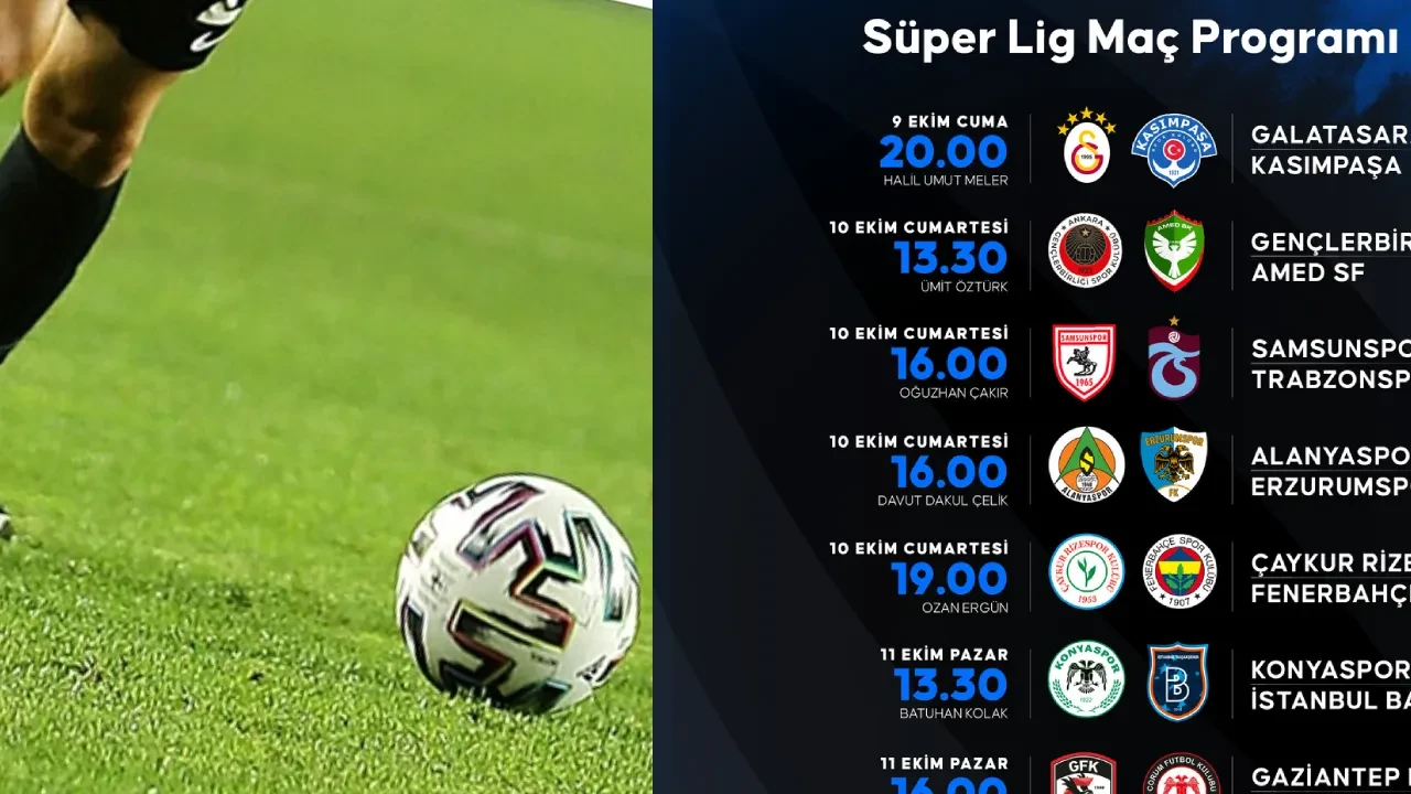Süper Lig 7. hafta maç programı! Süper Lig'de bu hafta hangi maçlar var, saat kaçta? 7. Hafta hakemleri belli oldu mu? 