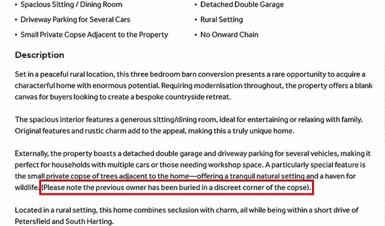 Çiftlik evi satışında küçücük yazılmış bir şart alıcıların tüylerini diken diken etti!