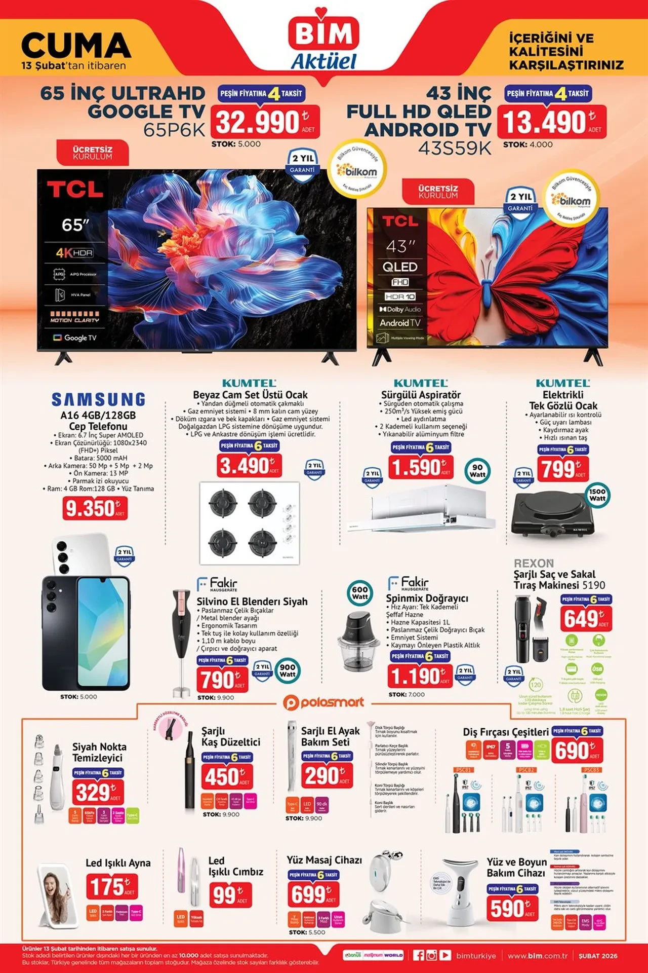 BİM 13-18 Şubat aktüel kataloğunda çeşit çeşit ürün var! 5060 ekran kartlı laptop, elektrikli binilebilir scooter valiz geliyor