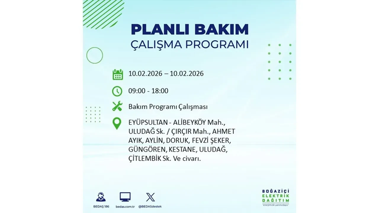 İstanbul 10 Şubat elektrik kesintileri belli oldu! Tam 22 ilçede geniş çaplı planlı elektrik kesintisi uygulanacak