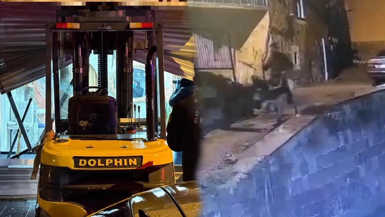 Kayseri’de akılalmaz soygun! Çalıntı forkliftle kuyumcuya girdi, eşek sırtında kaçtı