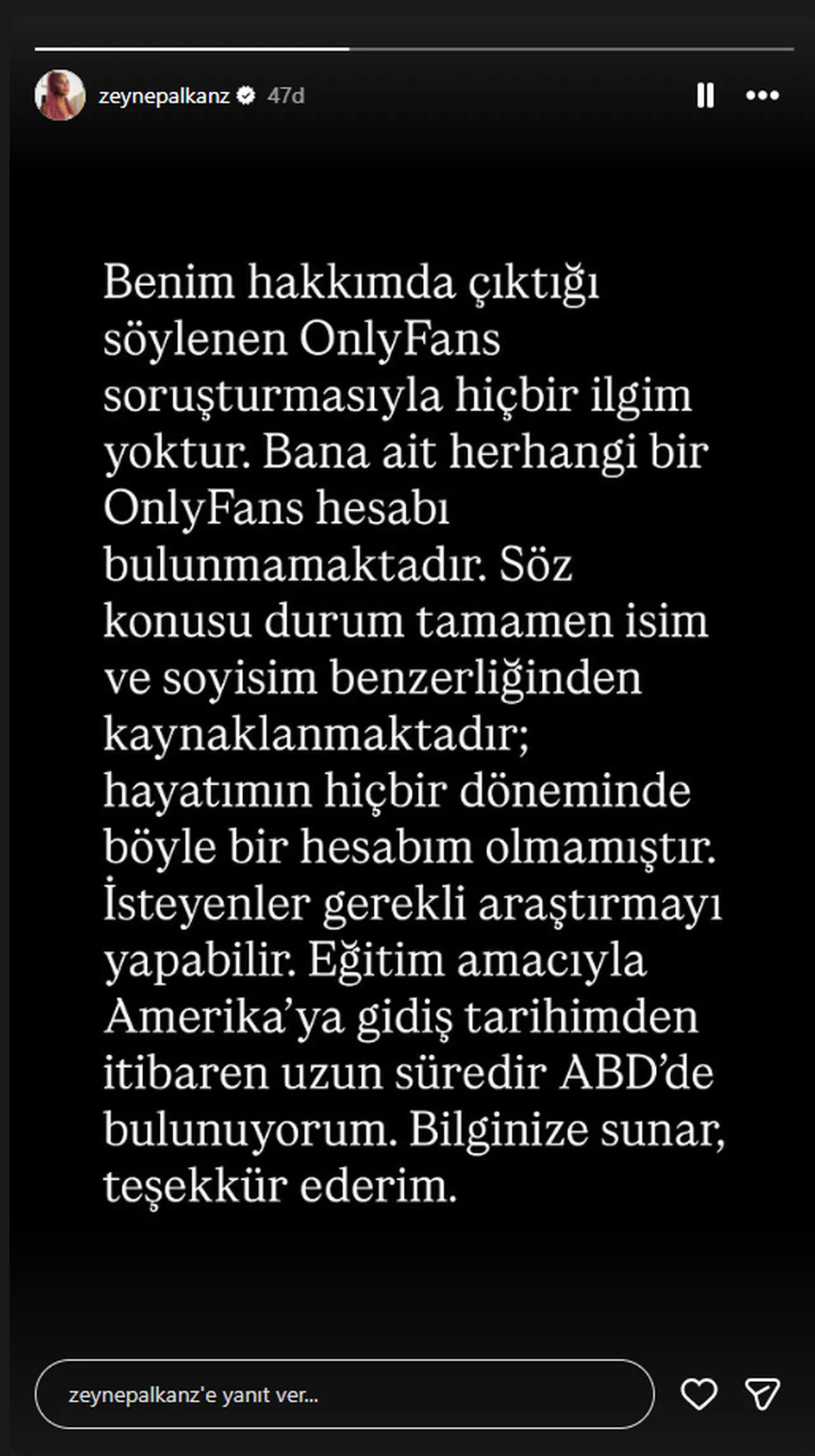 Hamdi Alkan'ın kızı Zeynep Alkan'dan OnlyFans soruşturmasıyla ilgili açıklama