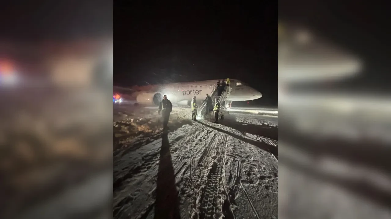 Kanada'da inişi sırasında pistten çıkan uçak kara saplandı! Yolcular saatlerce mahsur kaldı