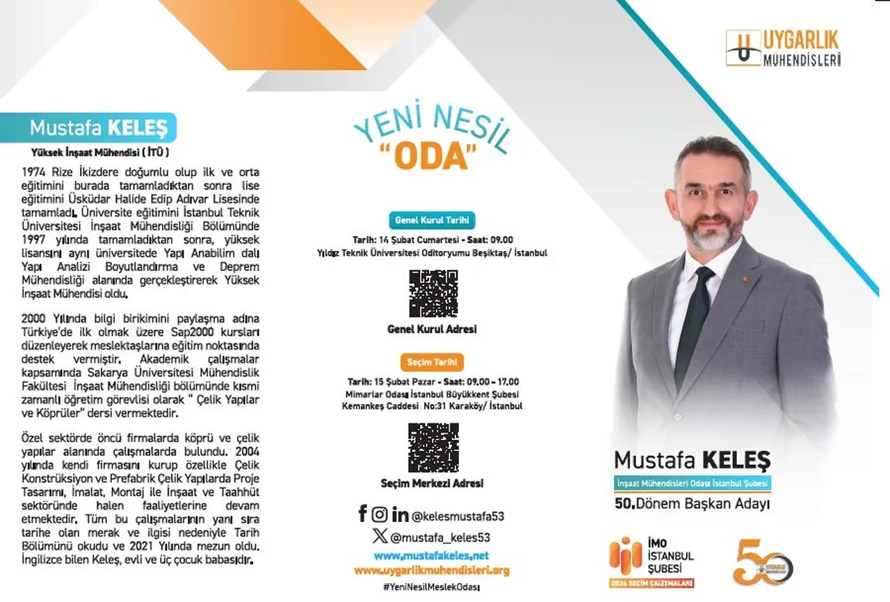 Mustafa Keleş’ten İMO İstanbul şubesine “Yeni Nesil Oda” vizyonu