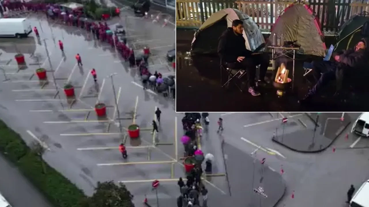 Ramazan öncesi kentte dev indirim yankı uyandırdı! Kampanya için geceden çadır kurup 8 saat yağmur altında beklediler