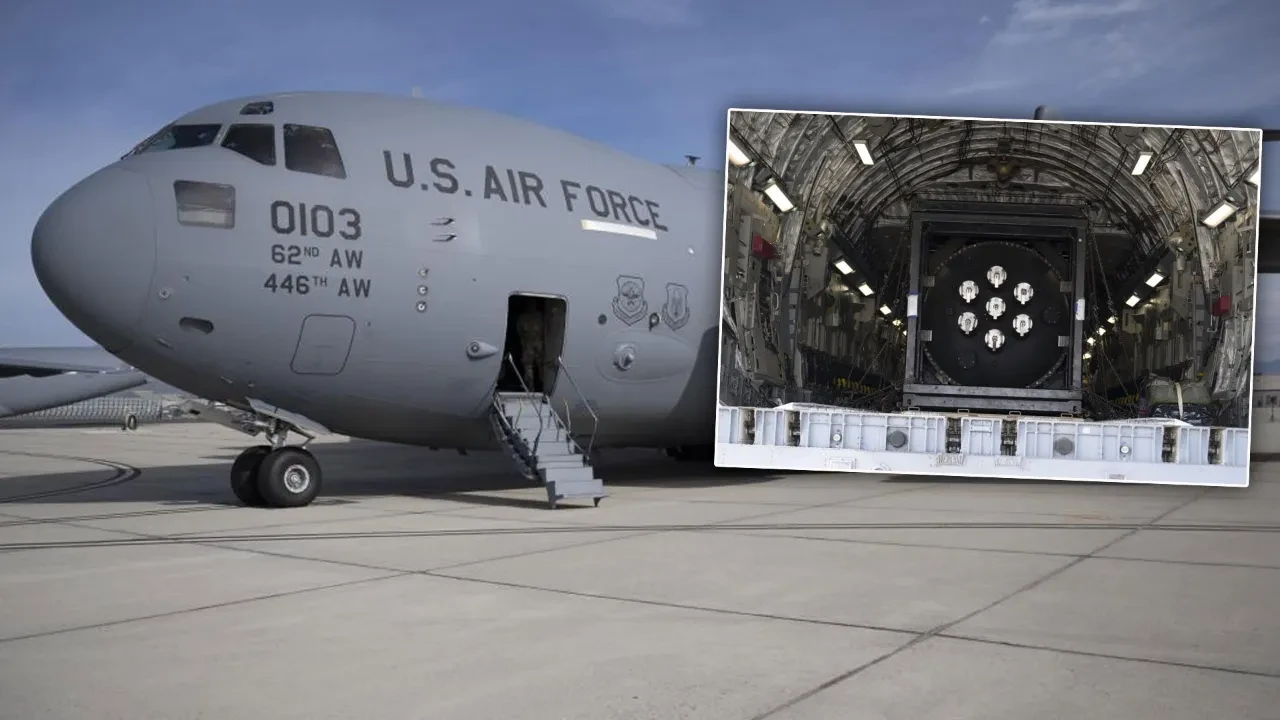 ABD'den hem gözdağı hem şov: Nükleer reaktör kargo uçağıyla taşındı