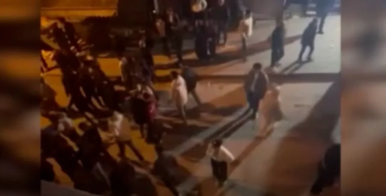 Asker eğlencesinde ortalık karıştı! O anlar kamerada 