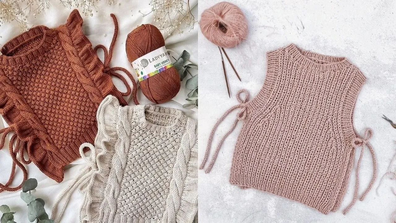 Kız bebekleri için ince ip ve tığla yapılacak süveter modelleri 2026!