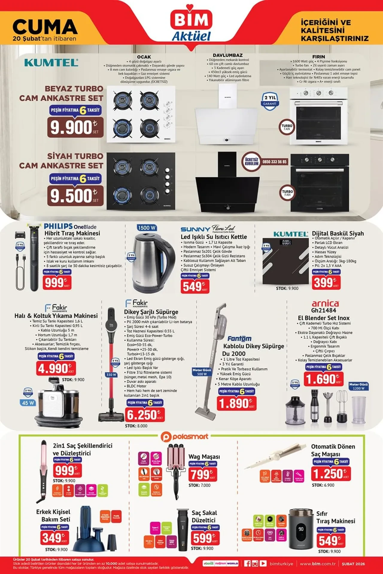 BİM 20-24 Şubat aktüel ürünler kataloğu 2026! (Ramazan’a özel) Teknoloji ürünleri, elektronik ev eşyaları, masa ve beyaz eşyada dev kampanya