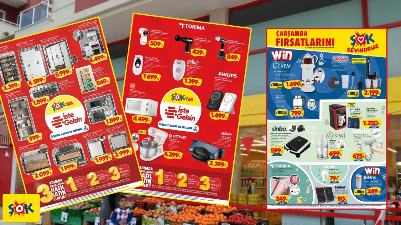 ŞOK aktüel ürünler kataloğu 18 Şubat! Yarın ŞOK marketlere elektrikli semaver, blender seti ve dijital yazı tahtası geliyor