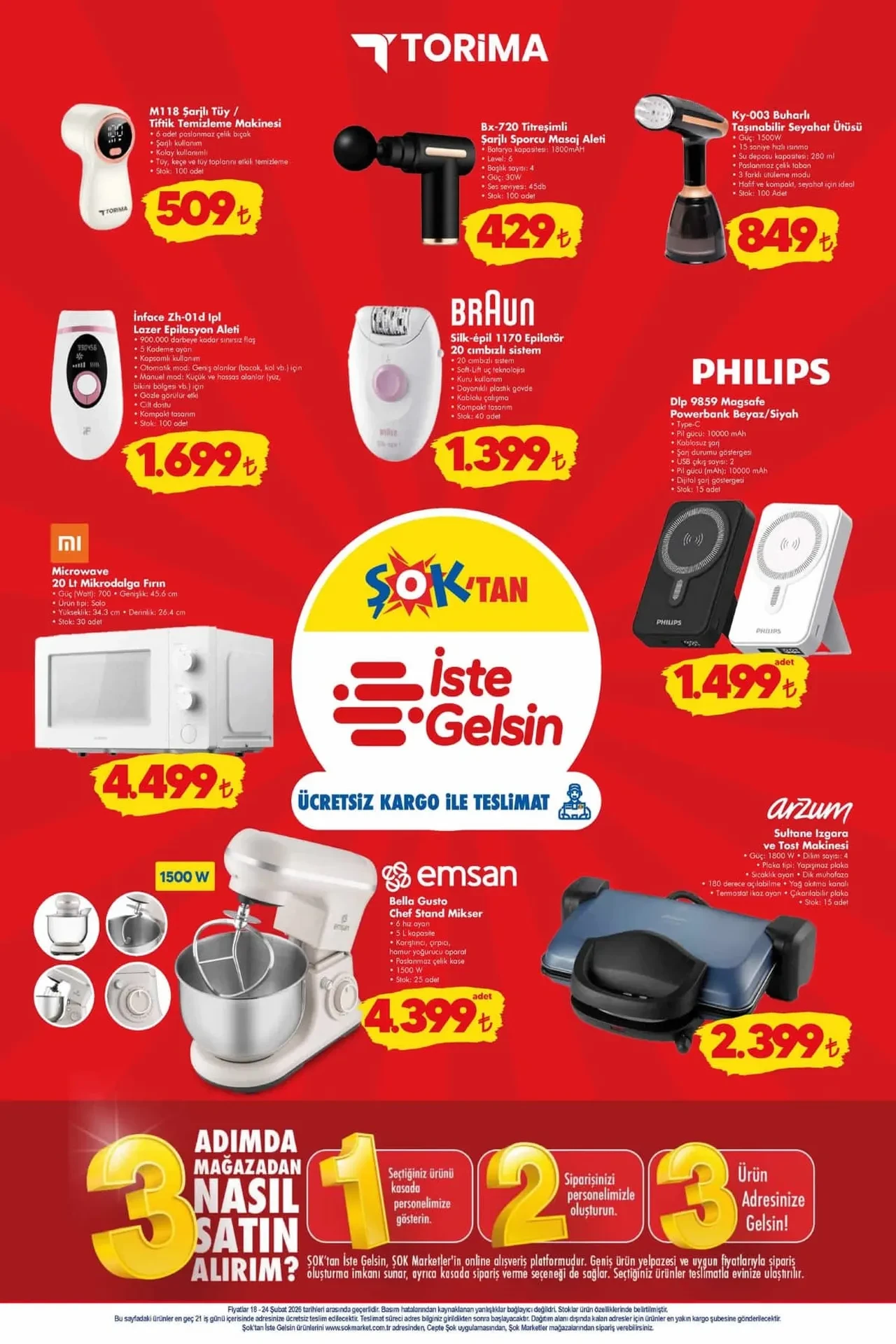 ŞOK aktüel ürünler kataloğu 18 Şubat! Yarın ŞOK marketlere elektrikli semaver, blender seti ve dijital yazı tahtası geliyor