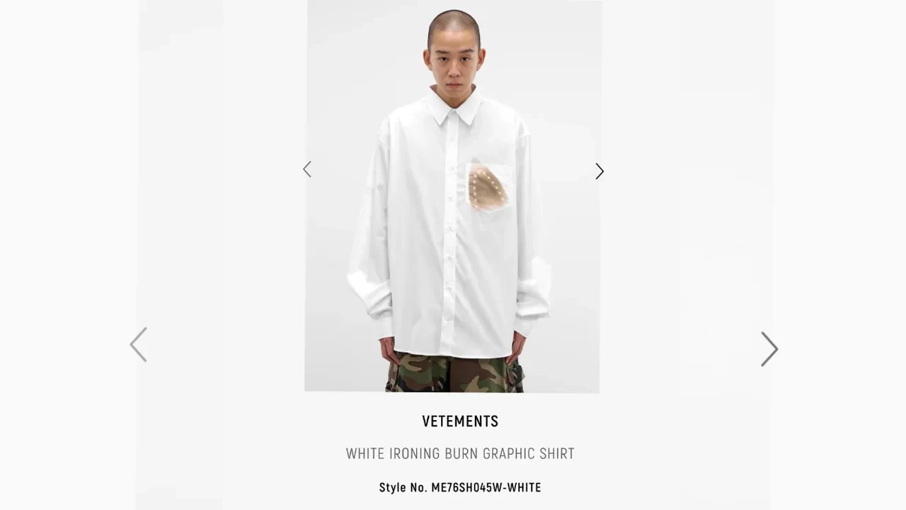 Ütü Yanığı baskılı gömlek sosyal medyada gündem oldu! Fiyatı dudak uçuklatıyor