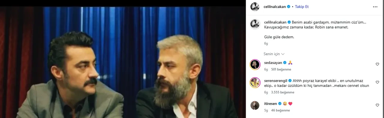 Poyraz Karayel ekibi Kanbolat Görkem Arslan’ı unutmadı! Celil Nalçakan’dan duygusal paylaşım