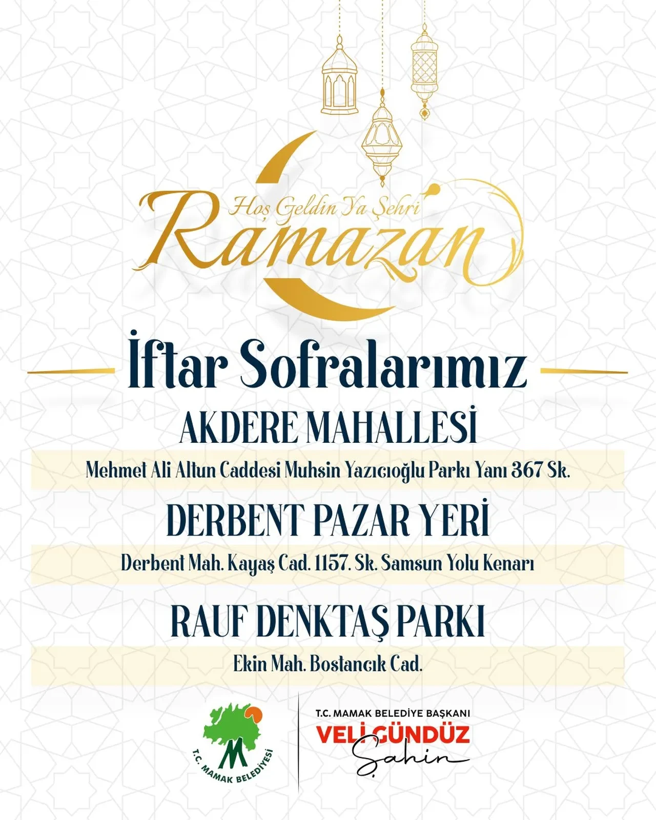 Ankara iftar çadırı ilçe ilçe 2026! Çankaya, Keçiören, Mamak, Etimesgut, Sincan iftar çadırları nerede kurulacak?