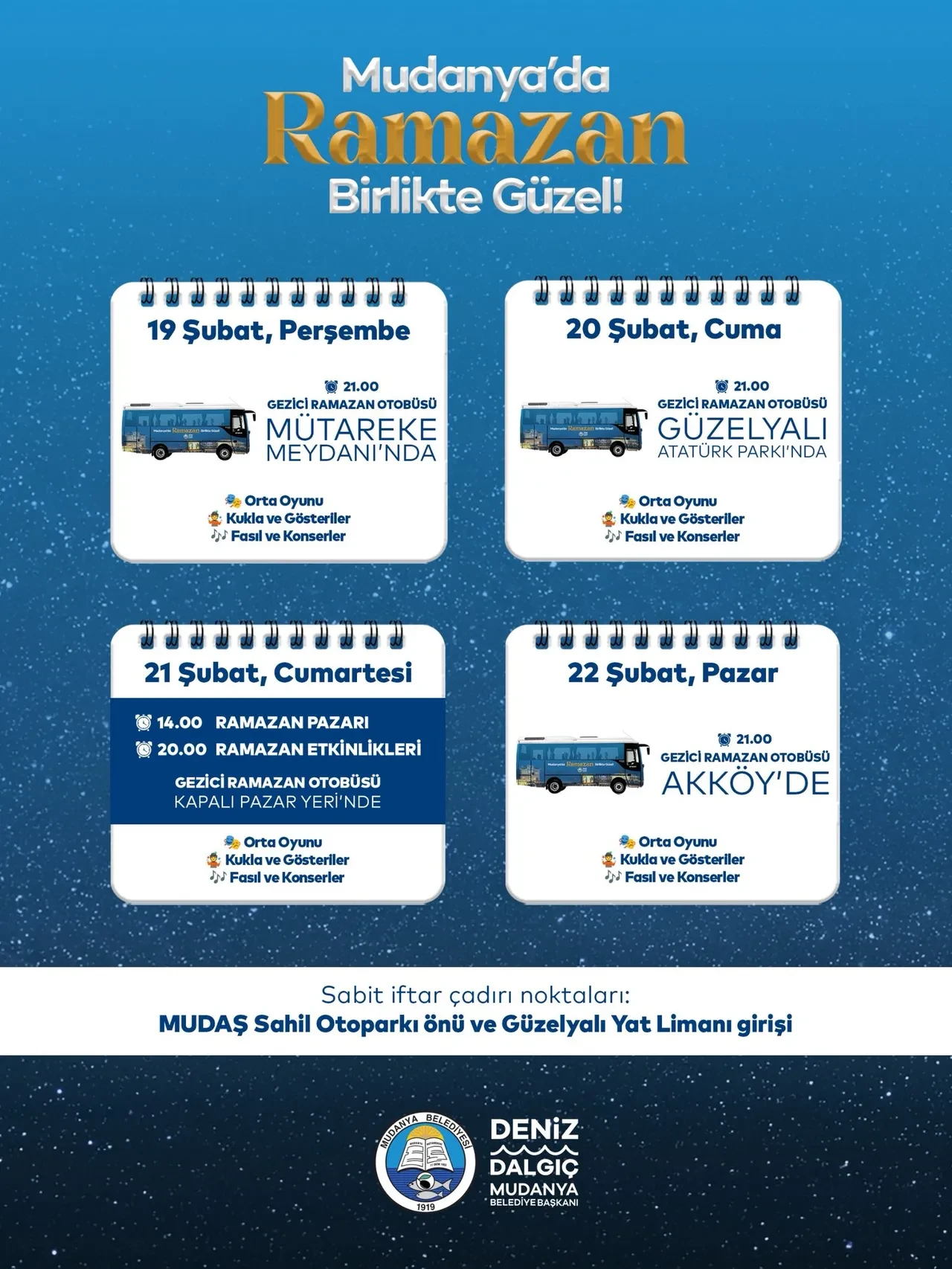 Bursa iftar çadırı yerleri 2026! Yıldırım, Nilüfer, Mudanya iftar çadırı nerede?