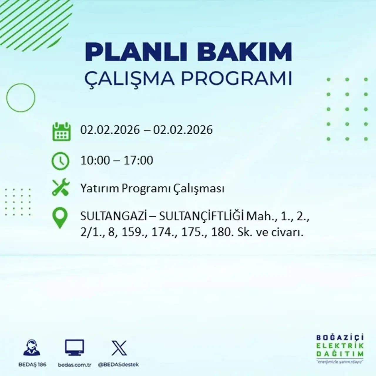 BEDAŞ açıkladı! 2 Şubat’ta İstanbul’un 21 ilçesinde planlı elektrik kesintisi uygulanacak