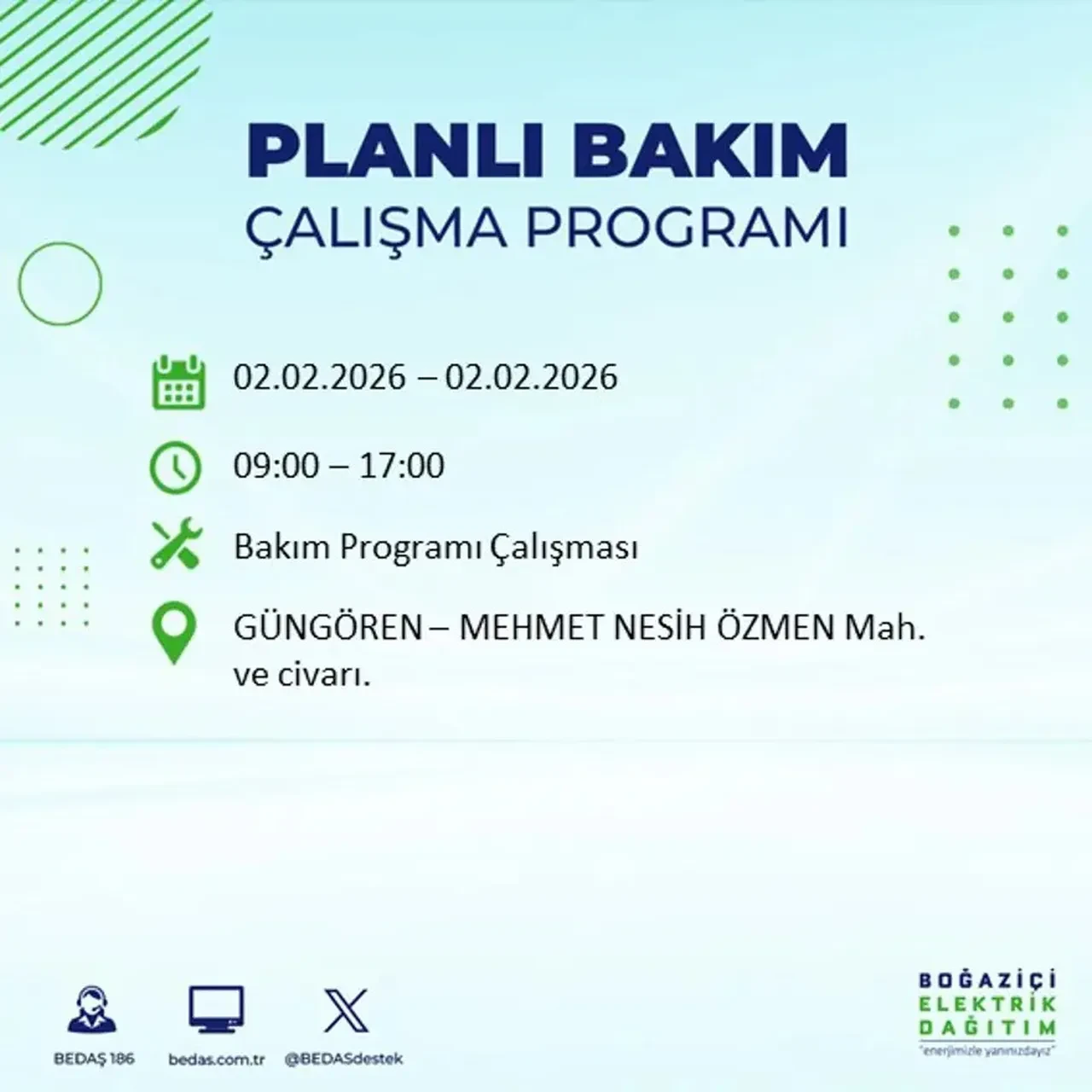 BEDAŞ açıkladı! 2 Şubat’ta İstanbul’un 21 ilçesinde planlı elektrik kesintisi uygulanacak