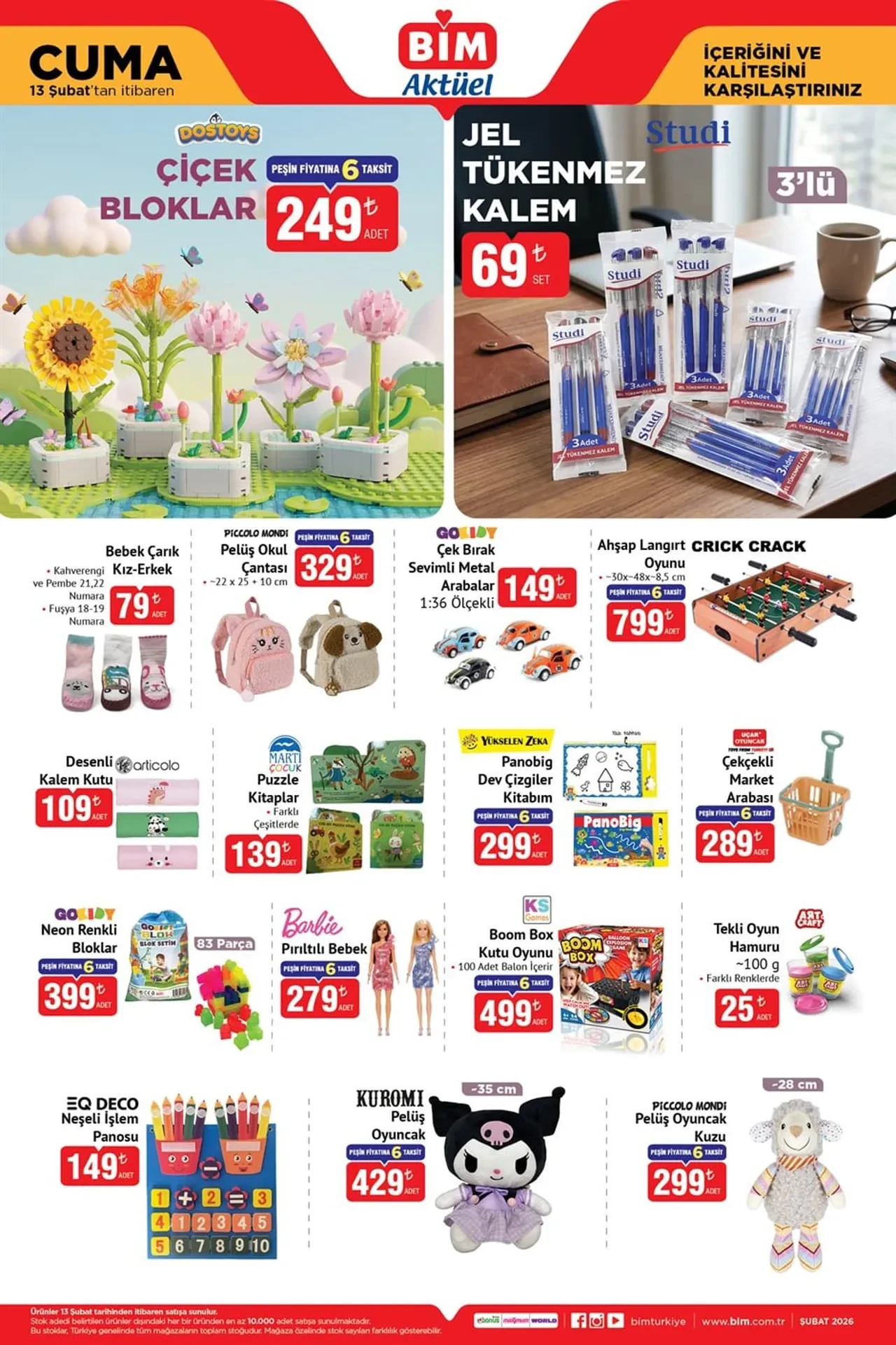 BİM 6-13 Şubat aktüel ürünler kataloğu 2026! Çelik tencere seti, set üstü ocak, akıllı cep telefonu ve televizyon geliyor