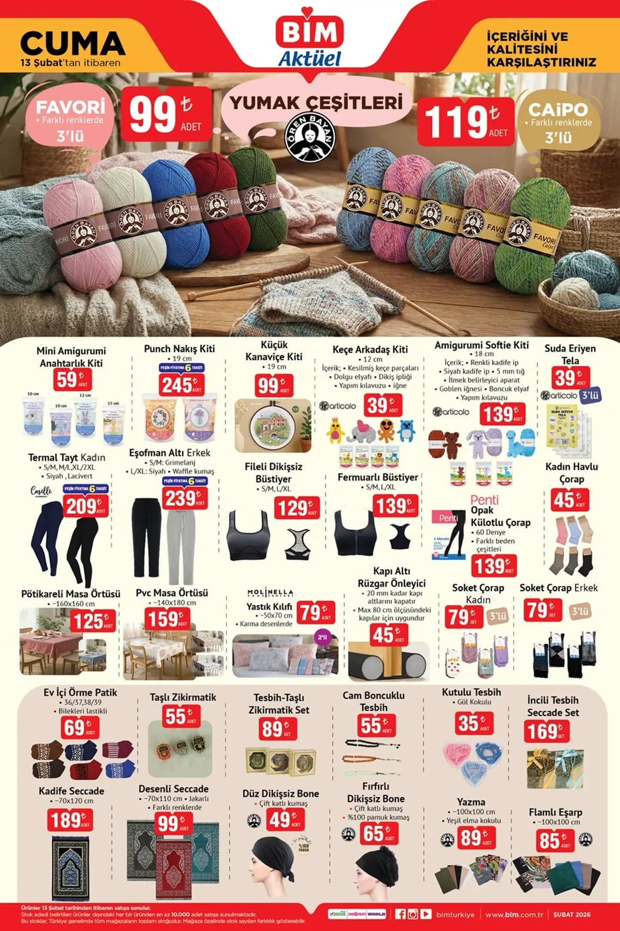 BİM 6-13 Şubat aktüel ürünler kataloğu 2026! Çelik tencere seti, set üstü ocak, akıllı cep telefonu ve televizyon geliyor