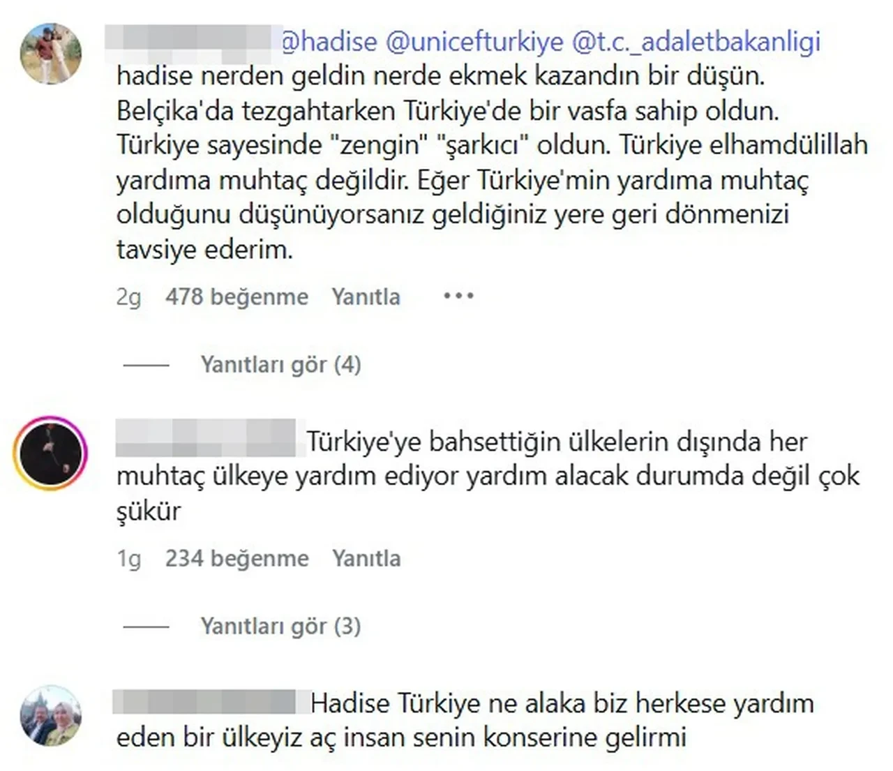 Hadise bağış  videosuyla tepki çekti! Vatandaşlıktan çıkarılmasını isteyenler oldu
