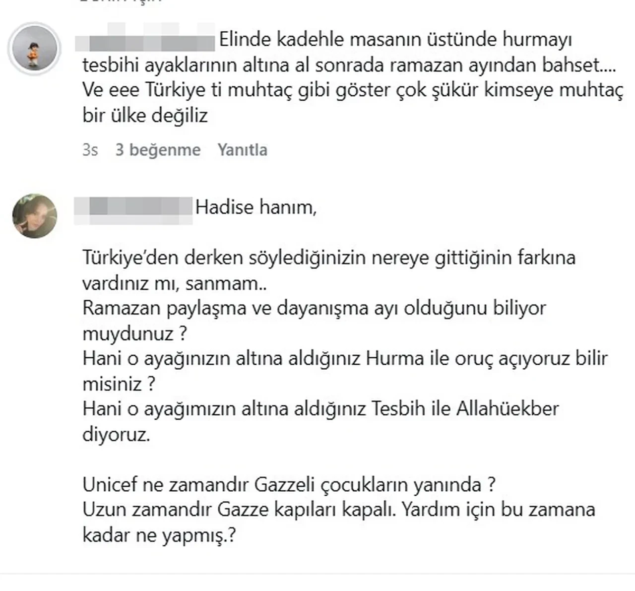 Hadise bağış  videosuyla tepki çekti! Vatandaşlıktan çıkarılmasını isteyenler oldu