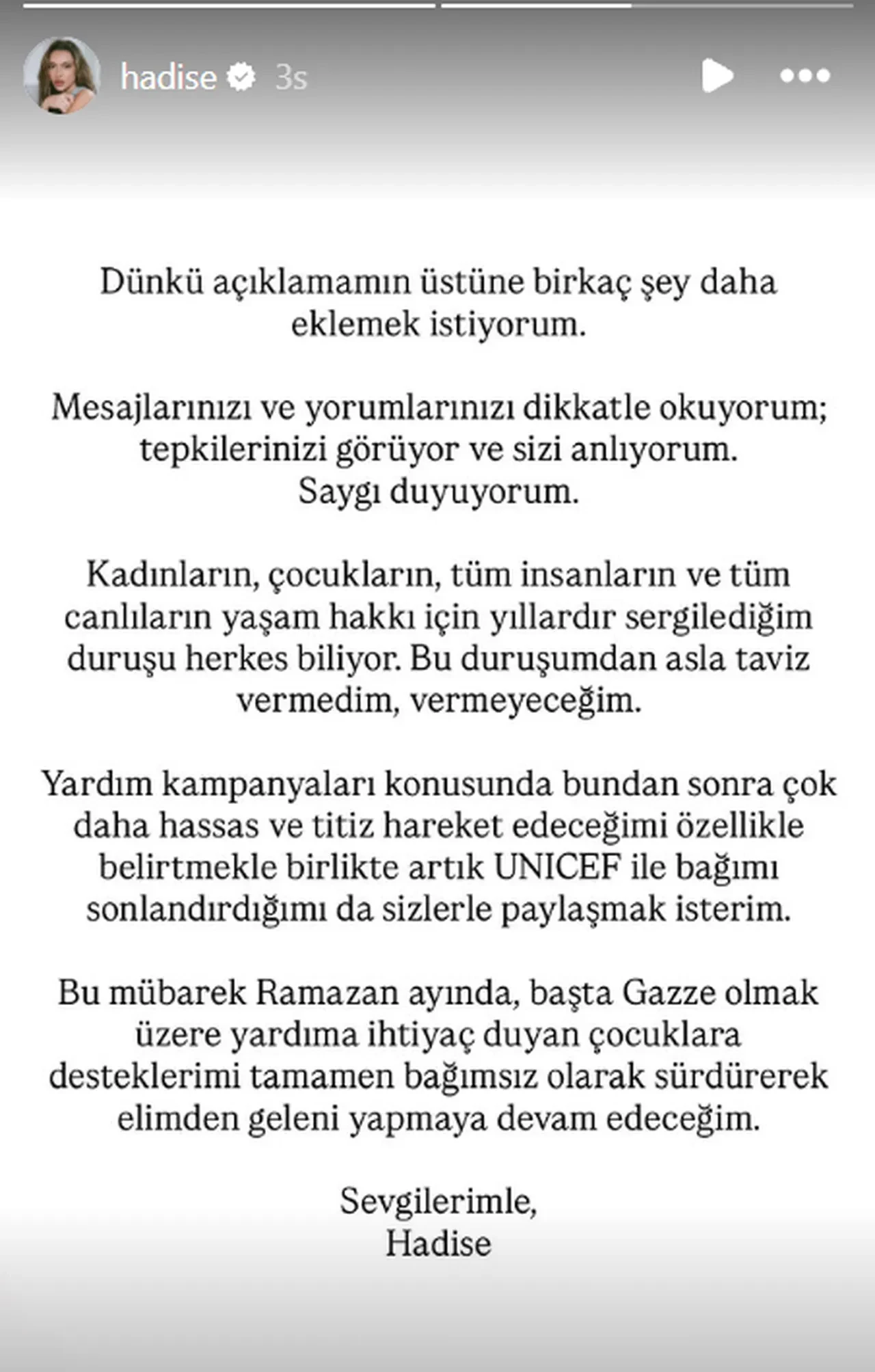 Tepkiler çığ gibi büyüyünce Hadise UNICEF'ten ayrıldı!