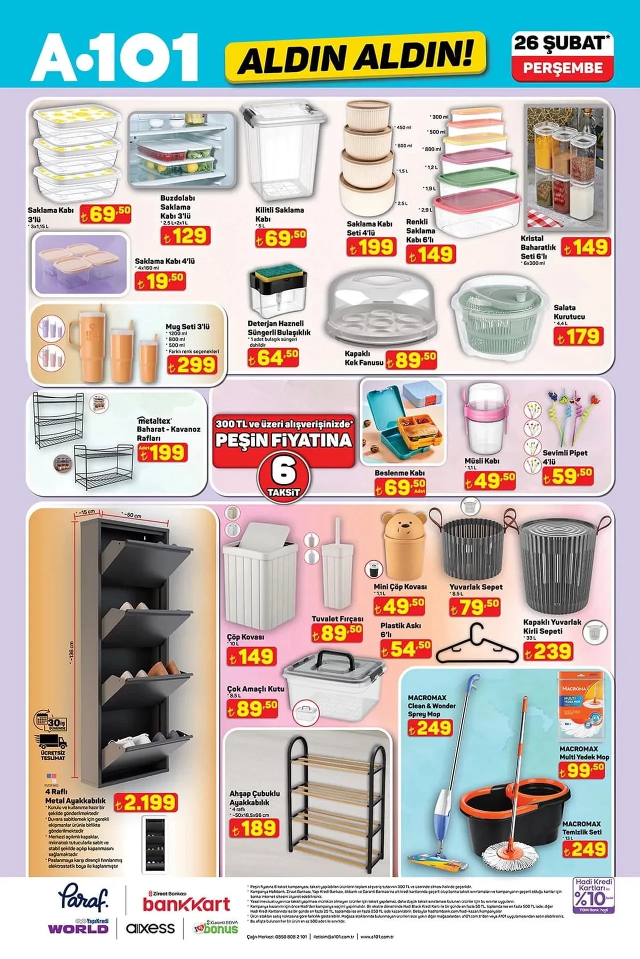 A101 26 Şubat - 5 Mart aktüel kataloğu 2026! Halı çeşitleri, fırın, su sebili, dikey süpürge ve overlok makinesi geliyor