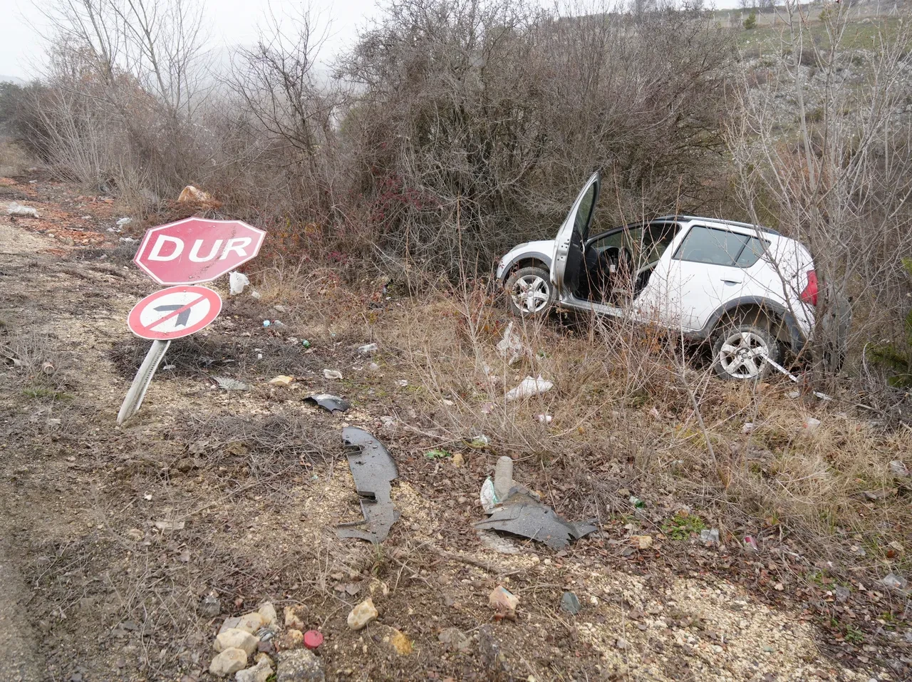Virajı alamadı, ağaçlara çarparak durabildi! Kastamonu'da feci kaza