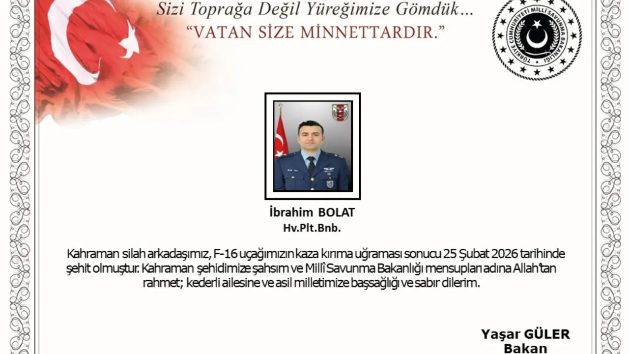 İbrahim Bolat kimdir? Balıkesir’de düşen F-16’da şehit olan pilotun kimliği açıklandı