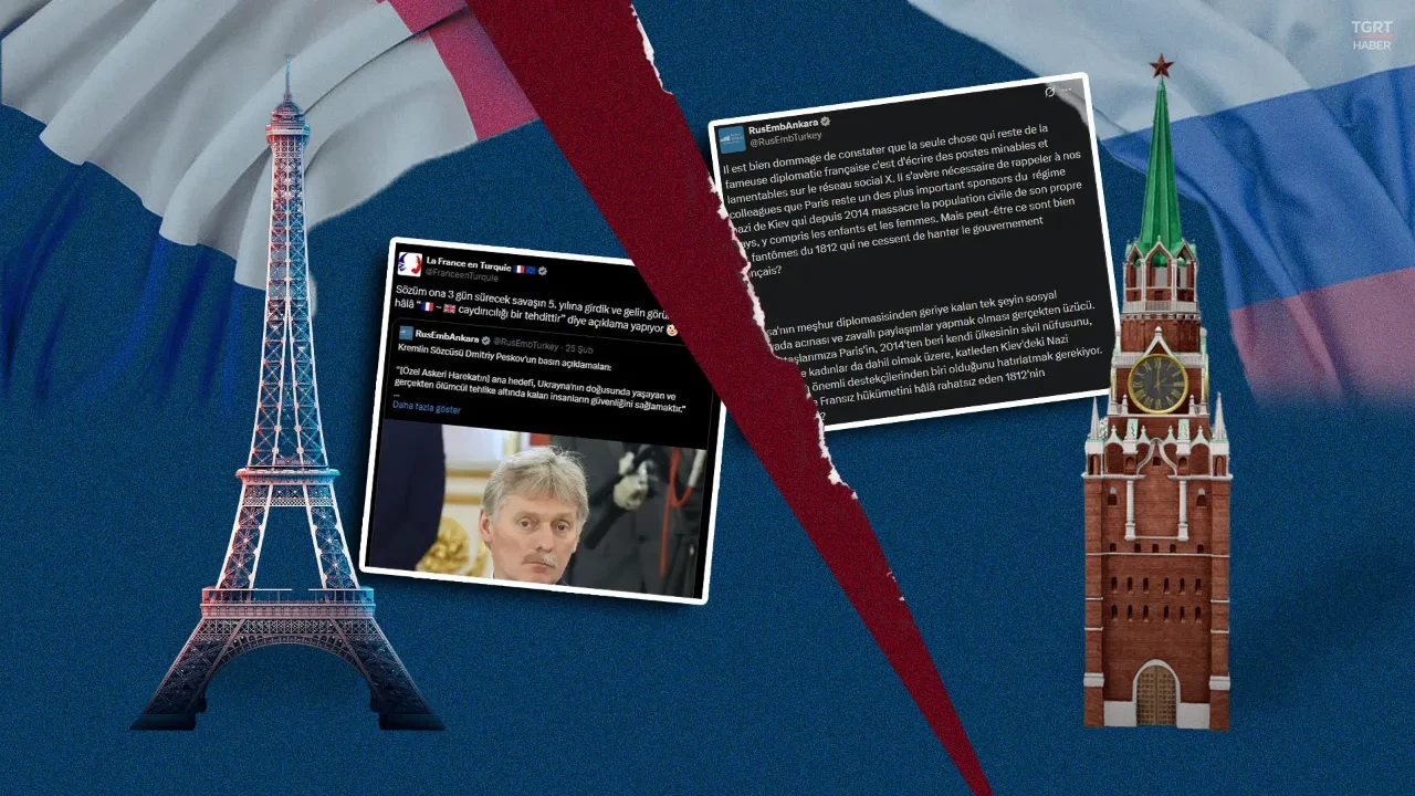 Fransa ve Rusya büyükelçilikleri sosyal medyayı birbirine kattı! İki ülkede Türkçe kavgaya tutuştu