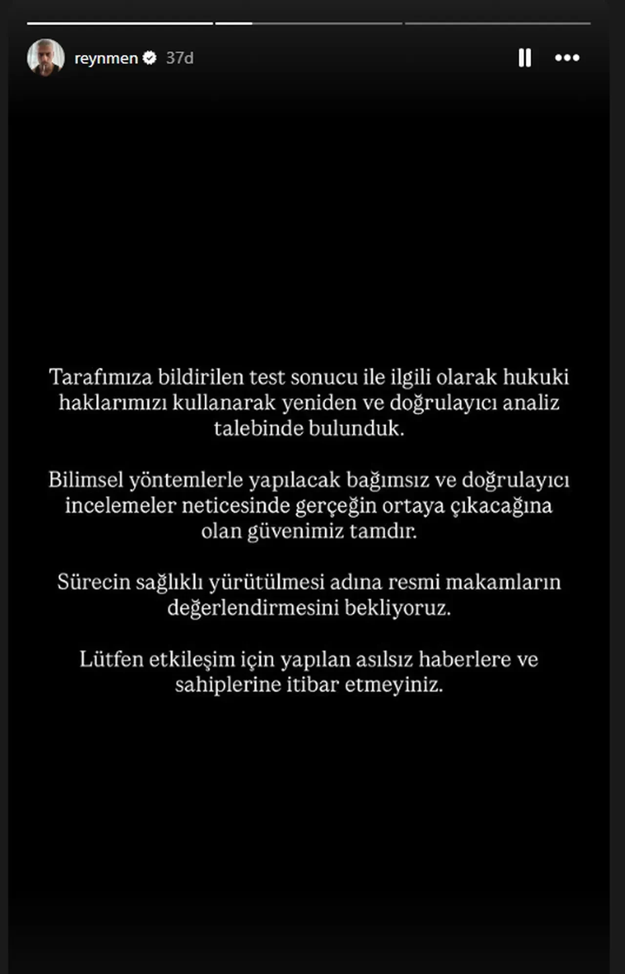 Rahmi Aktaş, uyuşturucu testi pozitif çıkan oğlu Reynmen hakkında konuştu