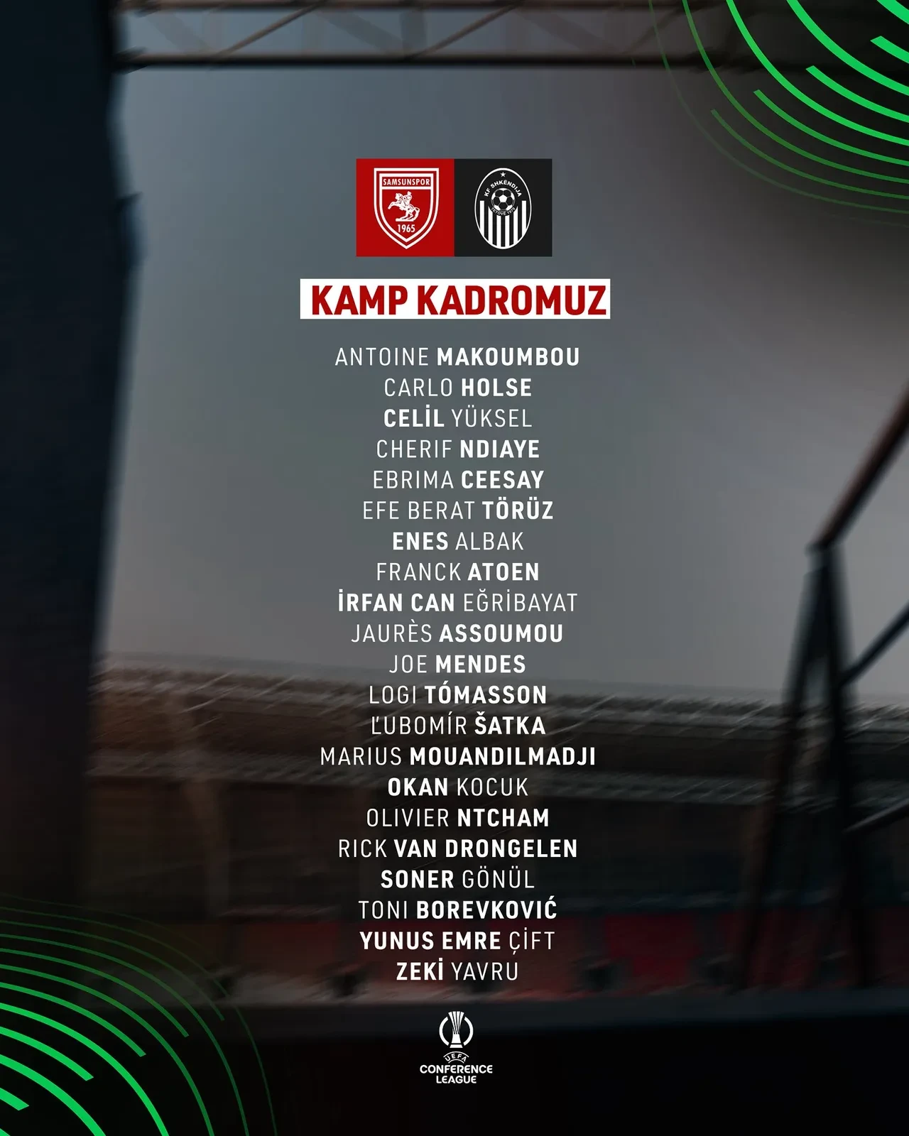 Samsunspor-Şkendiya | KONFERANS LİGİ CANLI MAÇ ANLATIMI