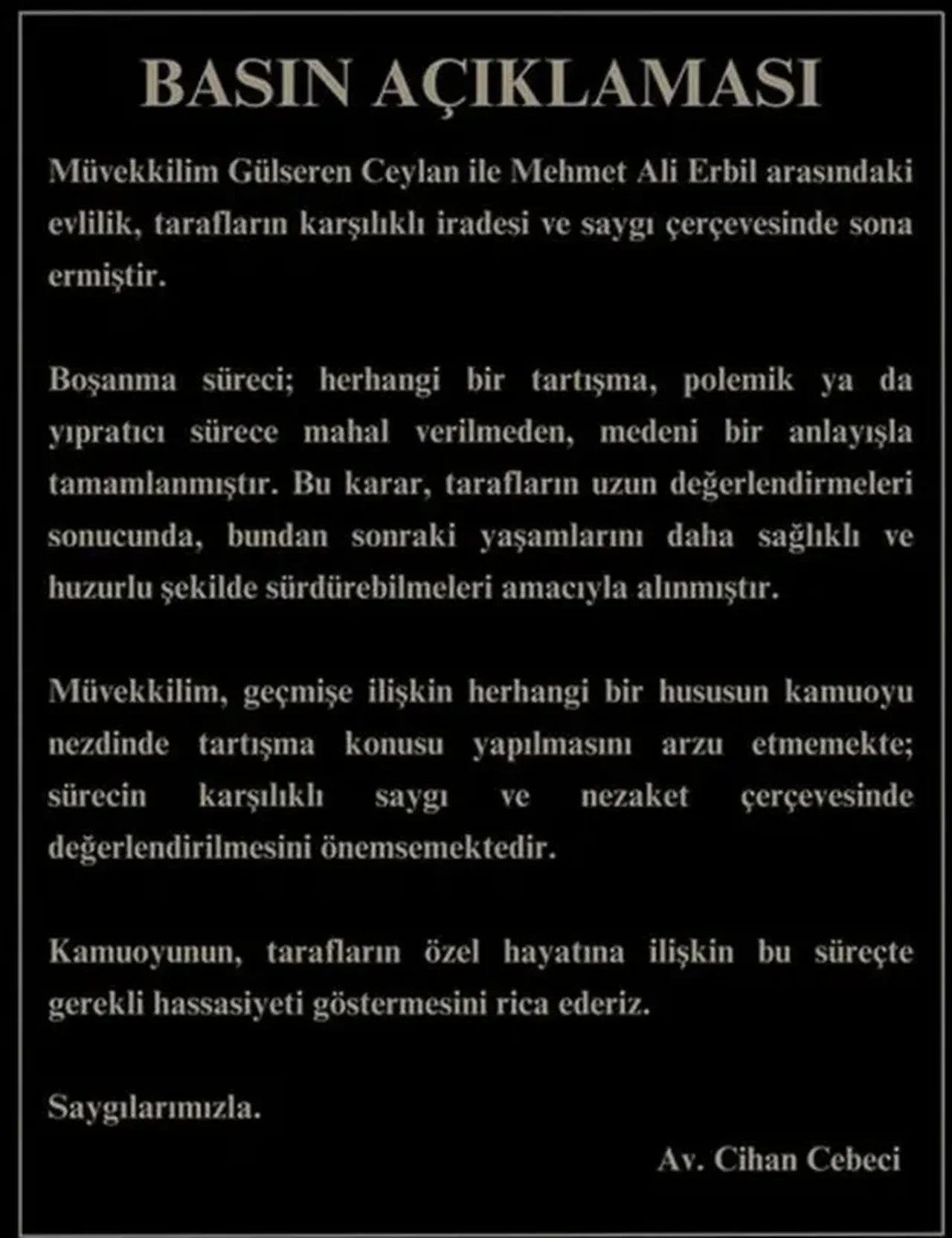 Mehmet Ali Erbil'in Gülseren Ceylan'a bıraktığı mallar ortaya çıktı!  Gözler boşanma protokolüne çevrildi