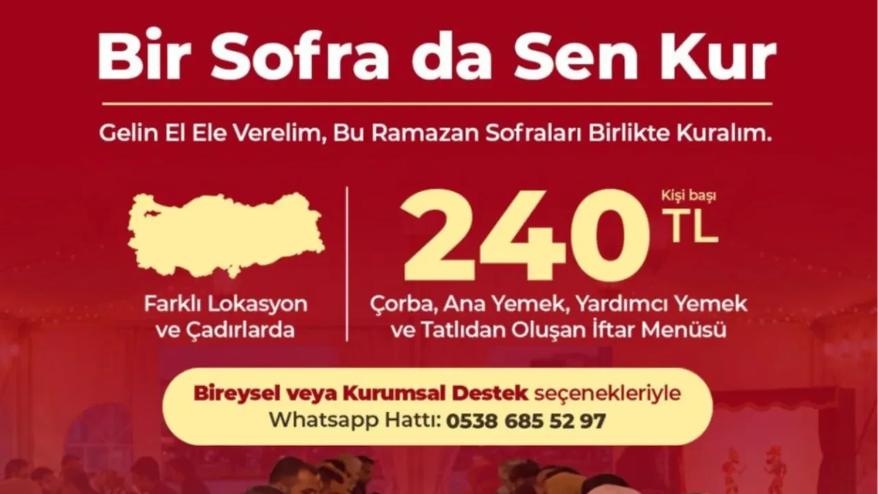 Ramazan’da aynı sofrada buluşuyoruz:  “Bir Sofra da Sen Kur” ile dayanışma büyüyor