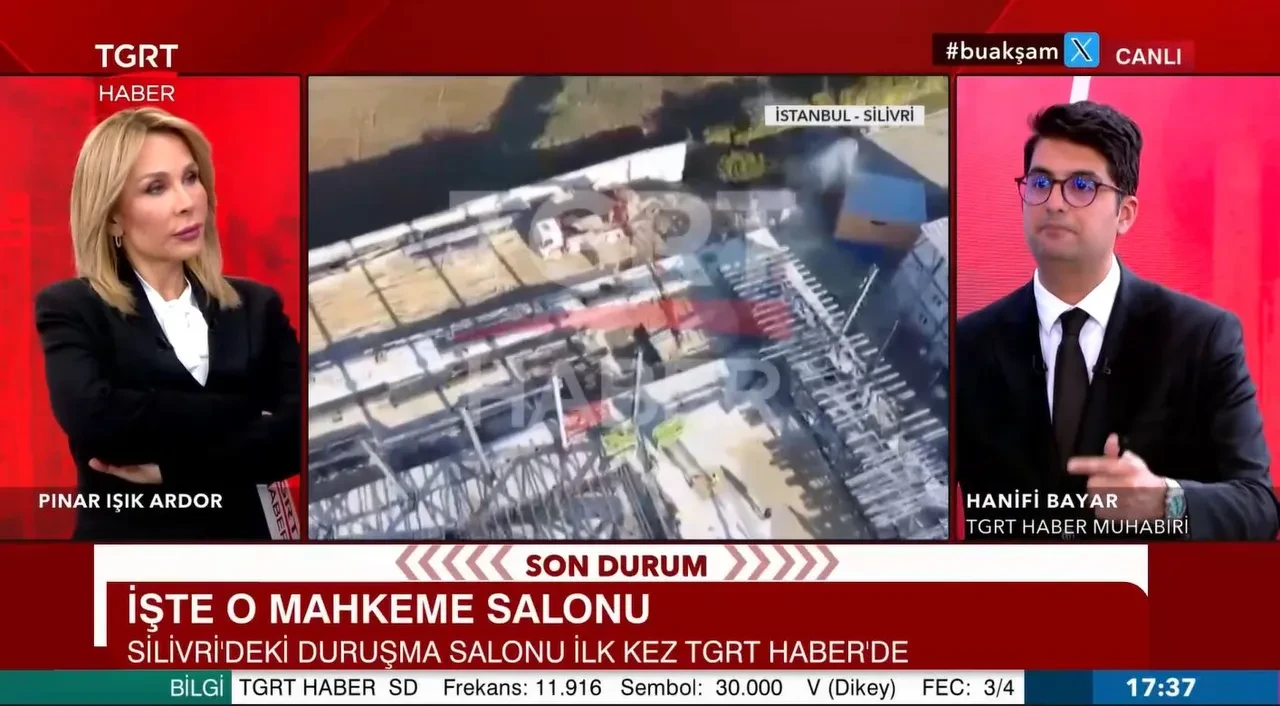 Silivri'deki Marmara Cezaevi'ne yapılan büyük duruşma salonu ilk kez görüntülendi