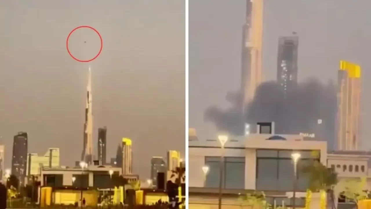 İran  Burj Khalifa binasının yakınlarını vurdu! Anbean kameraya yansıdı  