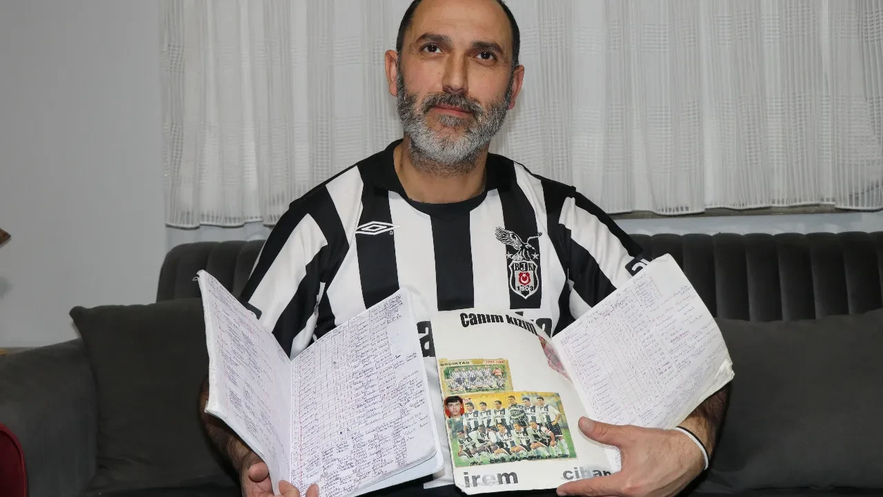 'Hasta Beşiktaşlı' tabirinin canlı örneği! 25 yıldır tek tek not ediyor