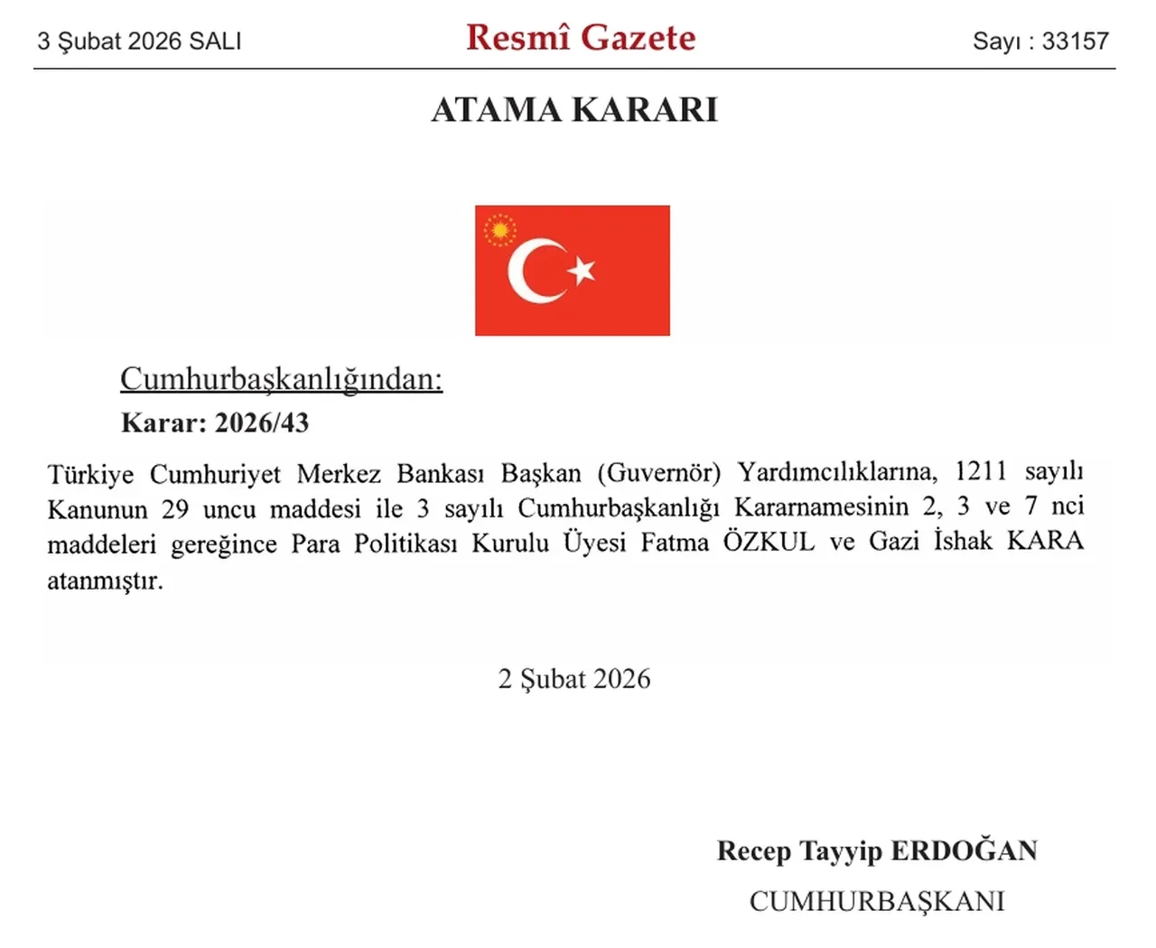 Merkez Bankası Başkan Yardımcılıklarına kimler getirildi? Fatma Özkul ve Gazi İshak Kara kimdir?