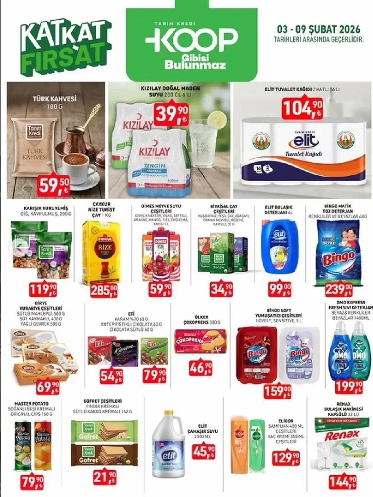 Tarım Kredi 3-9 Şubat indirimli ürünler kataloğu belli oldu! Tarım Kredi 1 Alana 1 Bedava ürünleri neler?