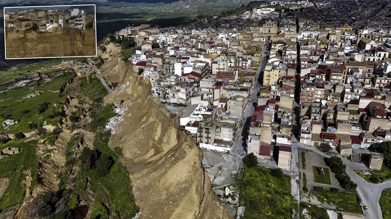 İtalya'da toprak kayması yaşanan yer