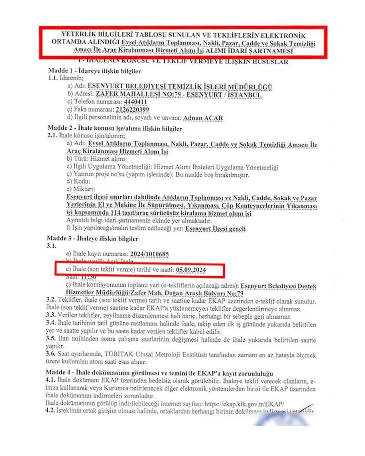 Esenyurt Belediyesi'nden araç kiralama ihalesi iddiasına yalanlama