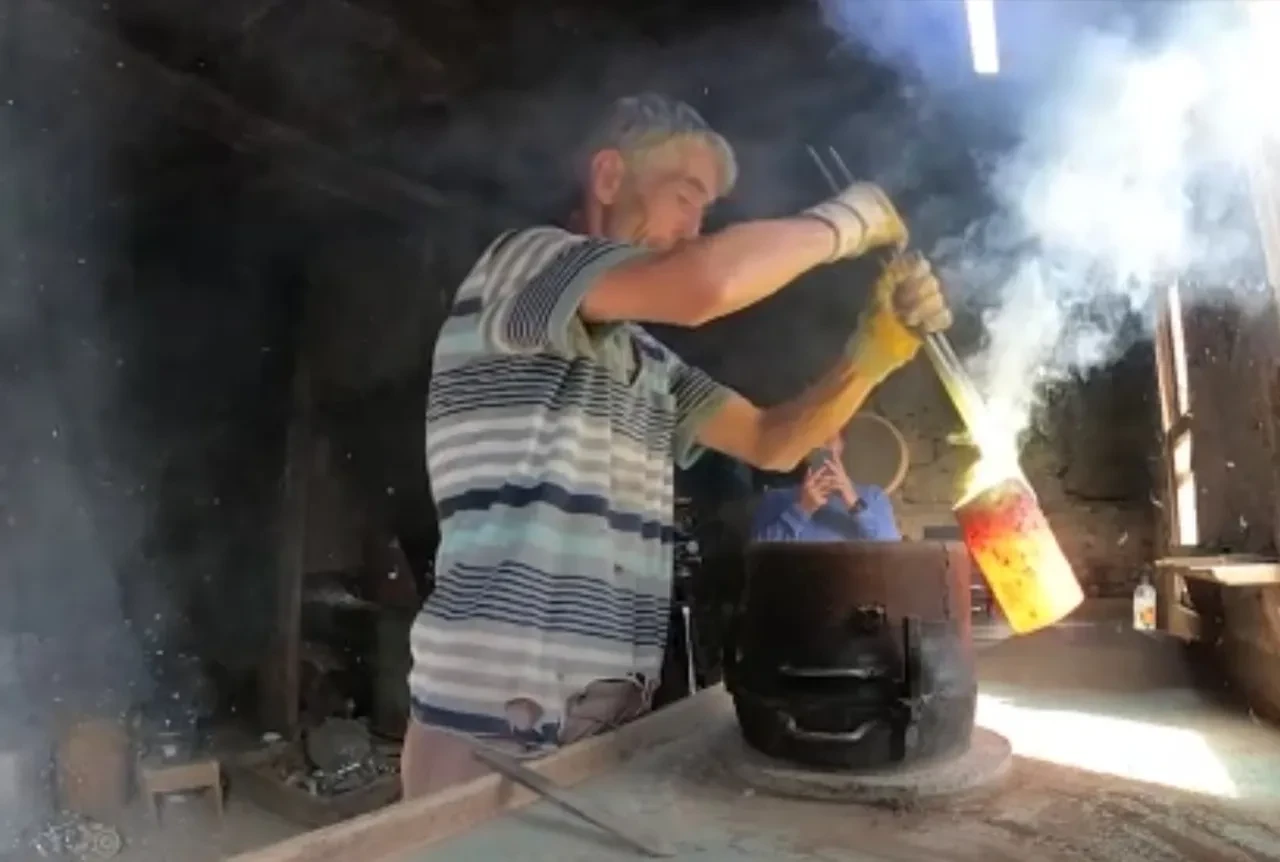 Gümüşhane'de üretiliyor, Avrupa'ya gönderiliyor! Hurda metalden doğan eser