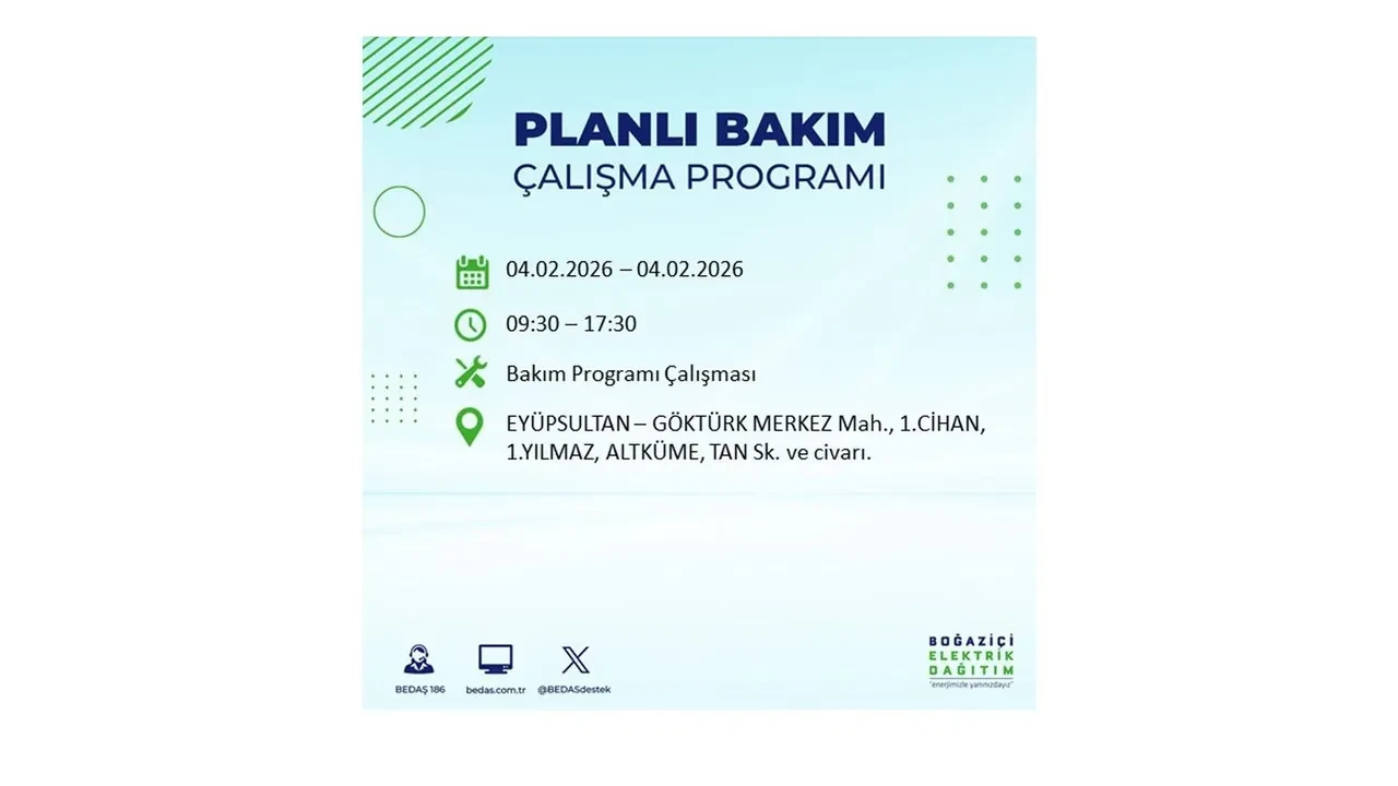 İstanbul 4 Şubat elektrik kesintileri sorgulama ekranı açıldı! Kent genelinde 23 ilçede elektrikler kesilecek! BEDAŞ mahalle mahalle listeledi