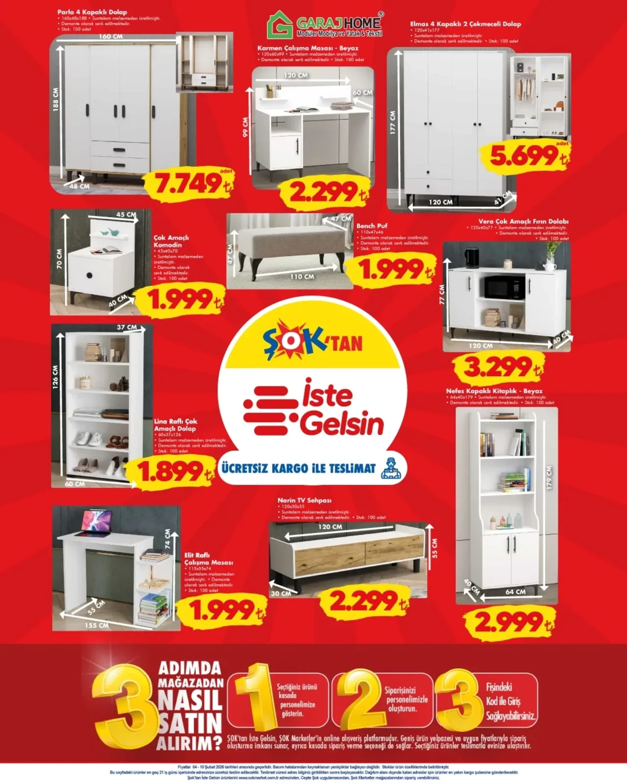 ŞOK aktüel ürünler kataloğu 4-10 Şubat! ŞOK'a bu hafta buharlı süpürge, 4 farklı model ısıtıcı ve araç kamerası geliyor